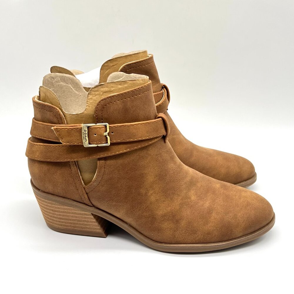 Dr Scholls Womens Size 6.5 6.5M Literally Tan Brown Ankle Boots Booties Shoes